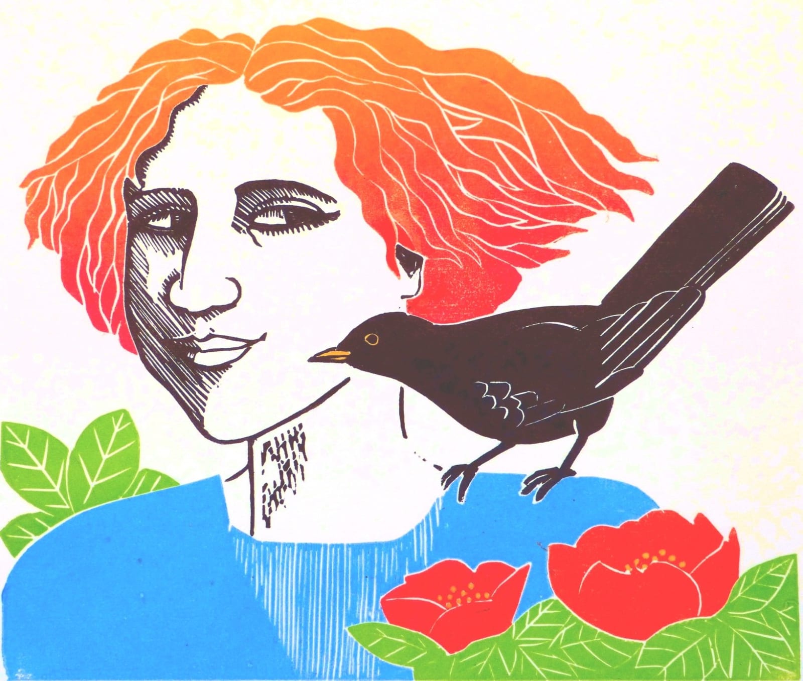 Frans Wesselman RE, Girl with Blackbird