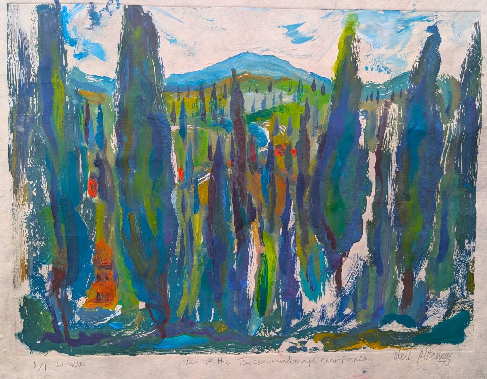 Neil Pittaway RWS RE, View of the Tuscan Landscape from near Pienza