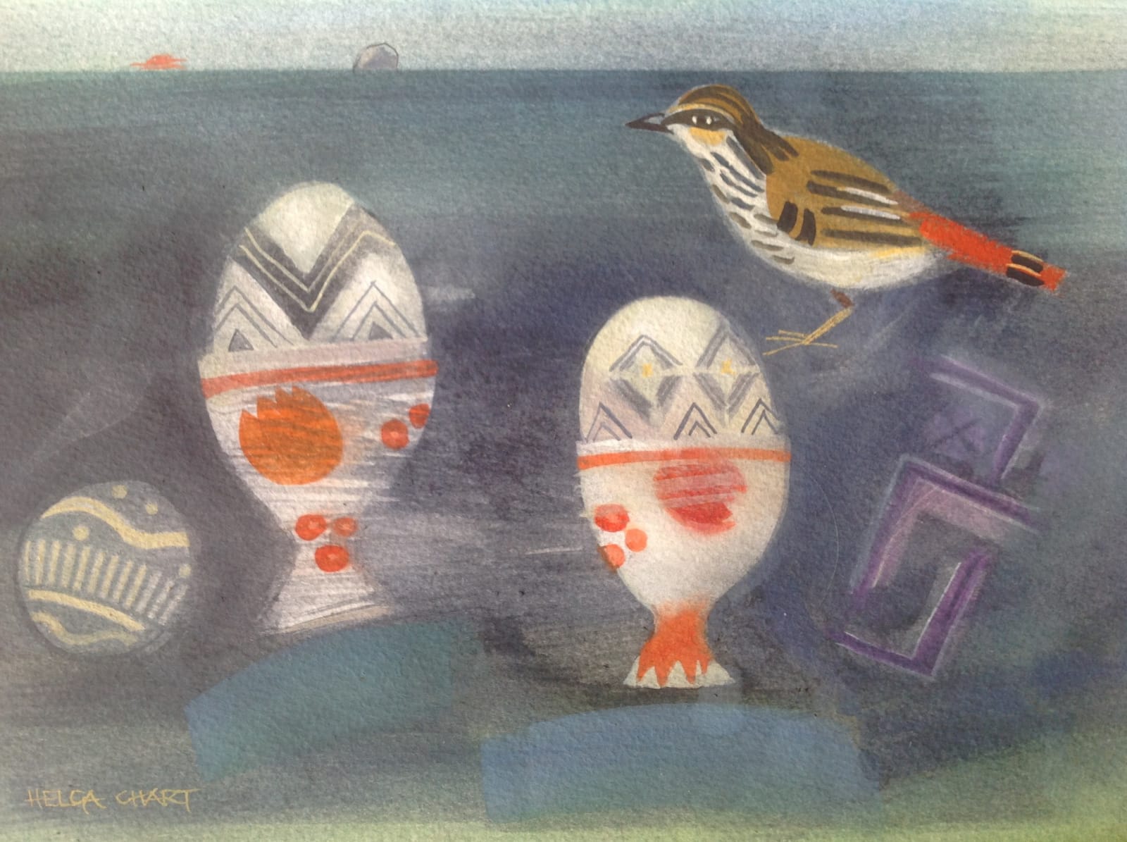 Helga Chart RWS, Easter at The Bass Rock