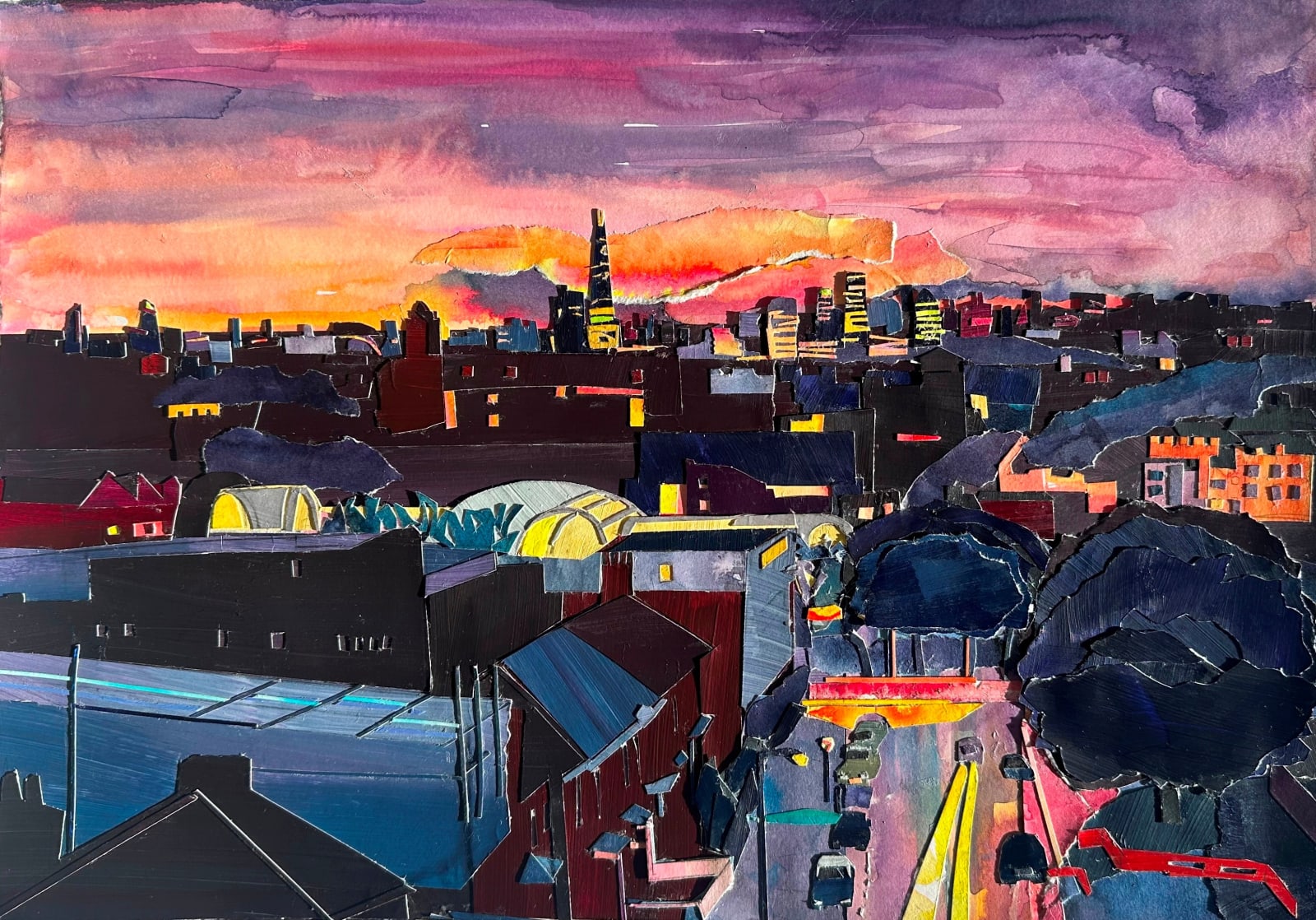 Raina Goran ARWS, Sunset Over Peckham