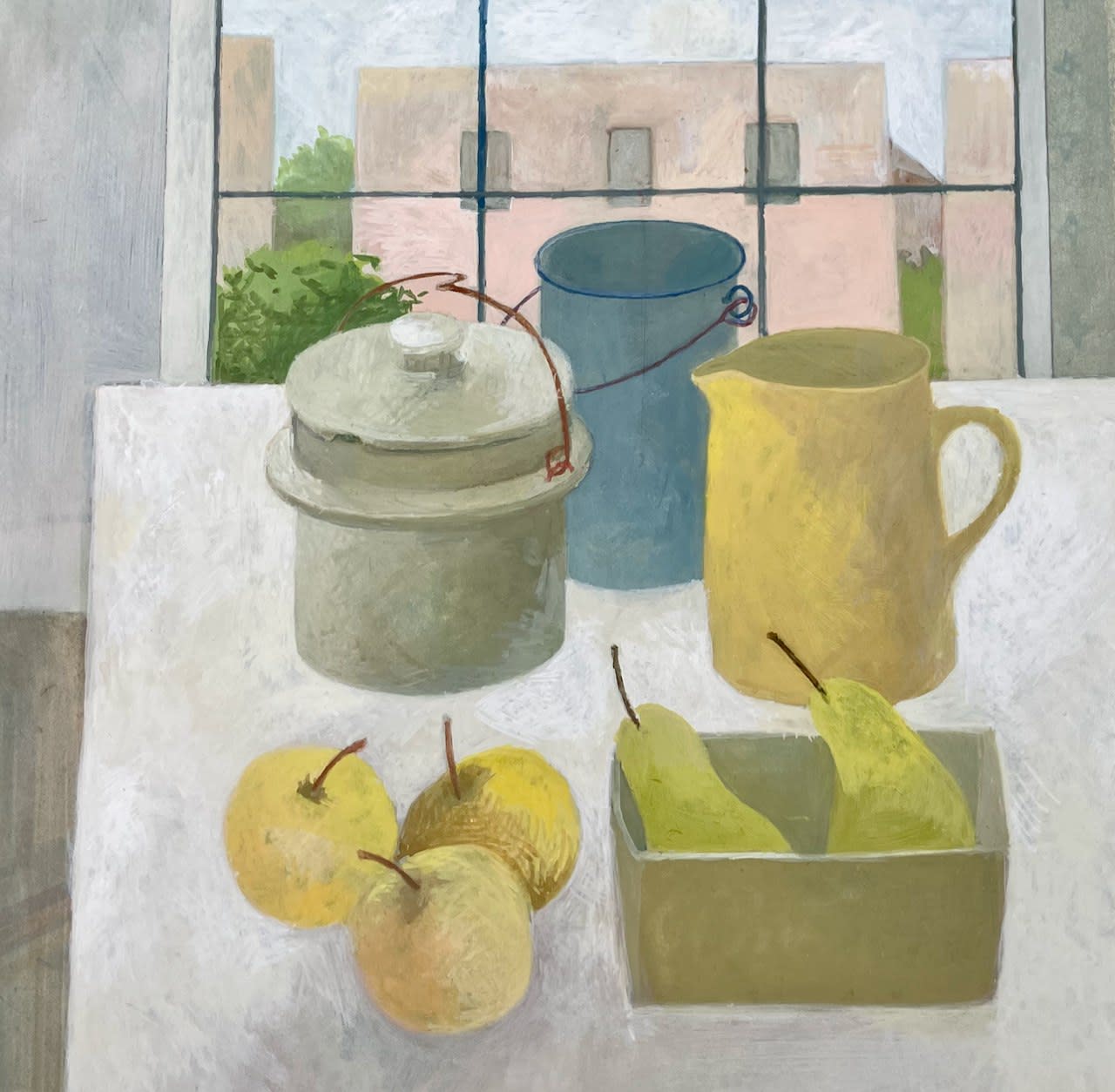 Wendy Jacob RWS, Still life on a white table