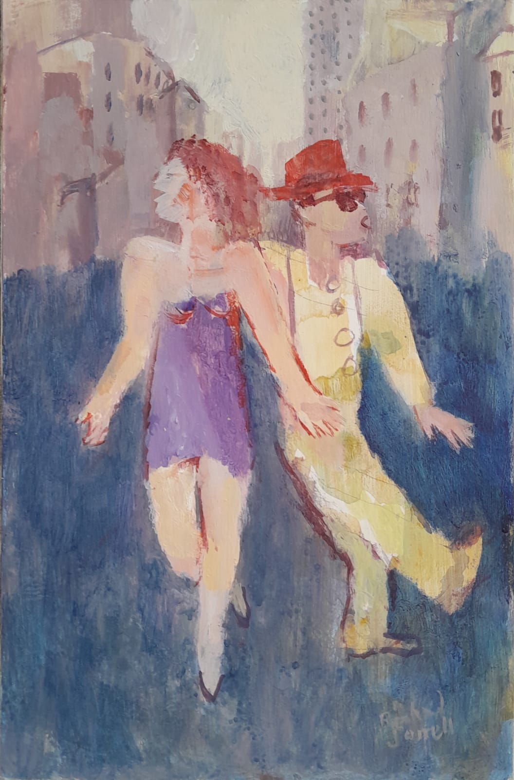 Richard Sorrell PPRWS Hon. RE, Dancing in the Street