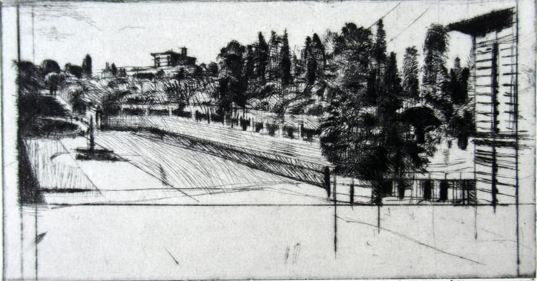 Michael Middleton RWS RE, Behind the Pitti palace