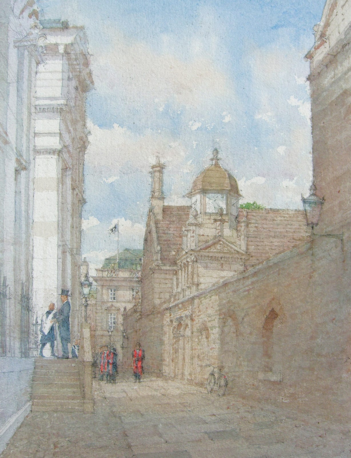 Dennis Roxby Bott RWS, Degree Day, Senate House Passage, Cambridge