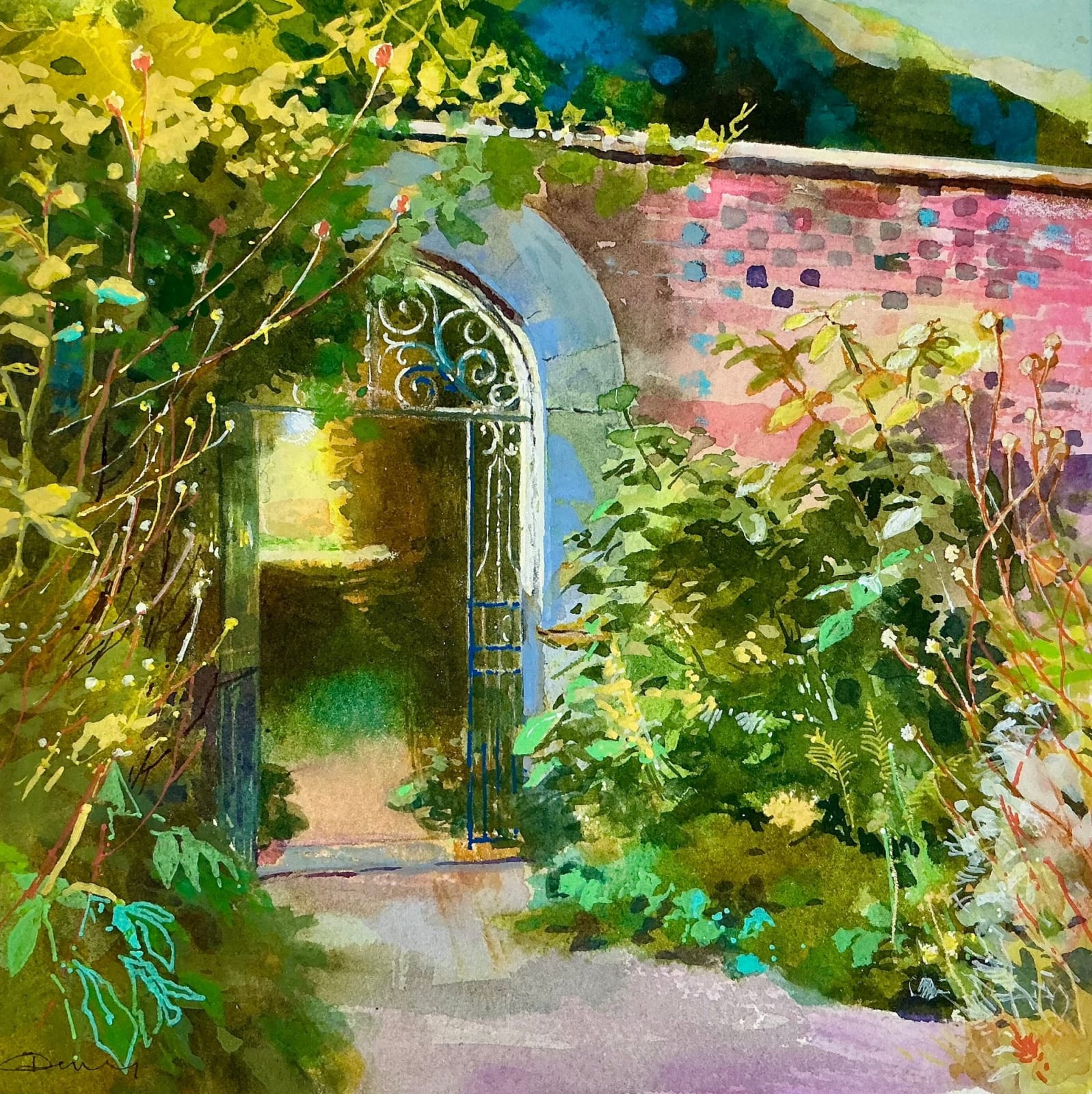 Claire Denny RWS, Rousham Garden Gate