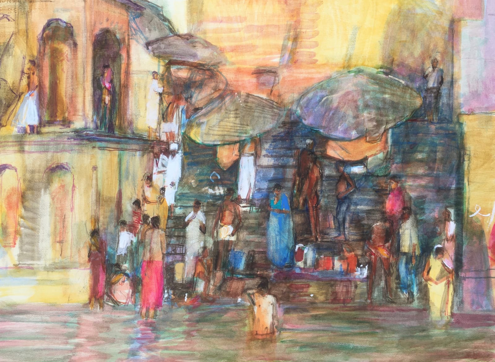 Simon Pierse RWS, Morning, Varanasi