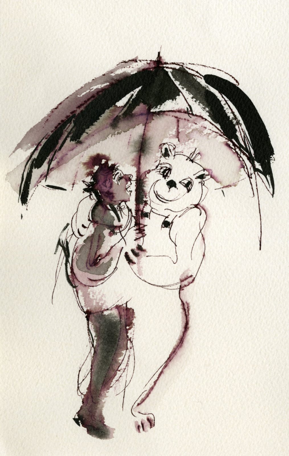 Julia Midgley RWS RE, Bear Hug