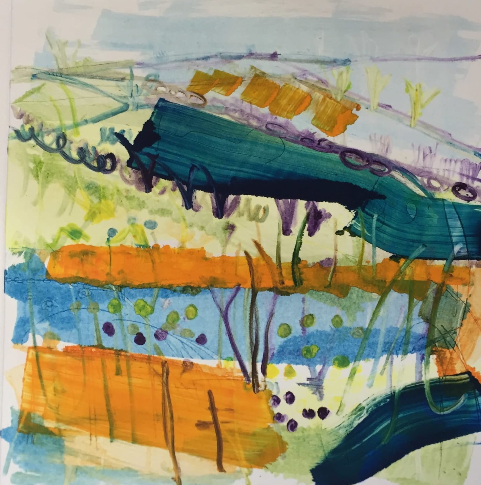 Louise Davies RE, Blue Meadows