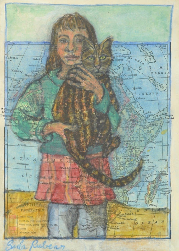Sula Rubens RWS, Girl Holding Her Cat