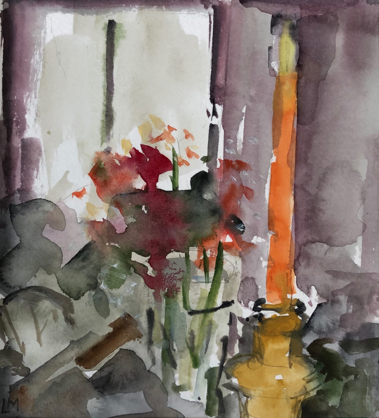 Lucy Marks RWS, The Orange Candle