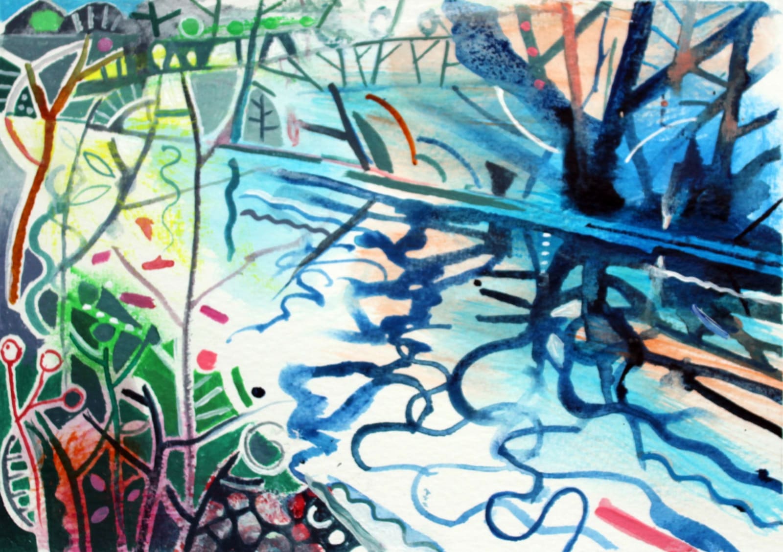 David Wiseman RWS, River Brent, After the Rain