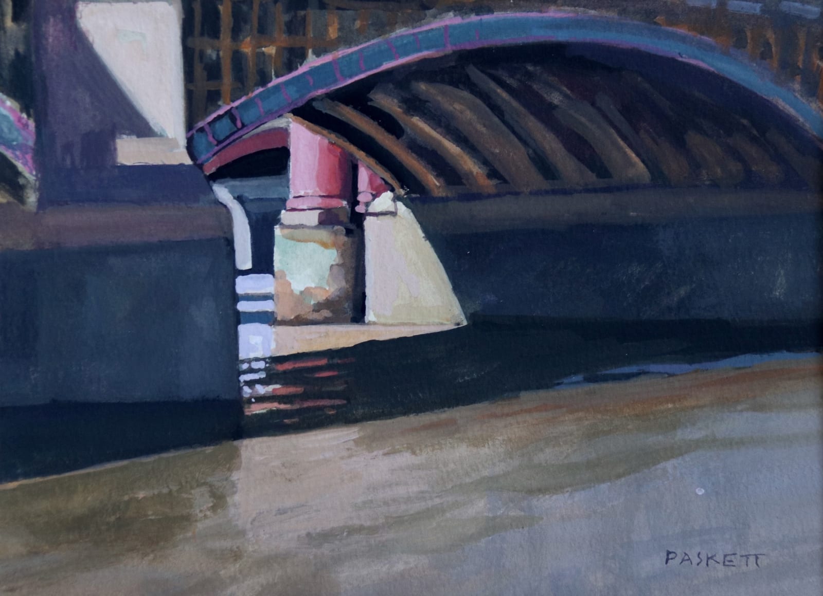 David Paskett PPRWS Hon. RE, Under Blackfriars Bridge.