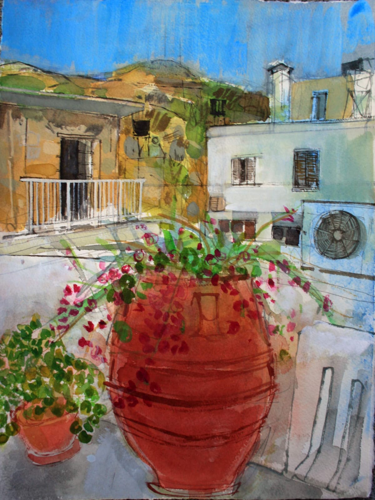 Peter Quinn RWS, Pots and Aerials, Crete