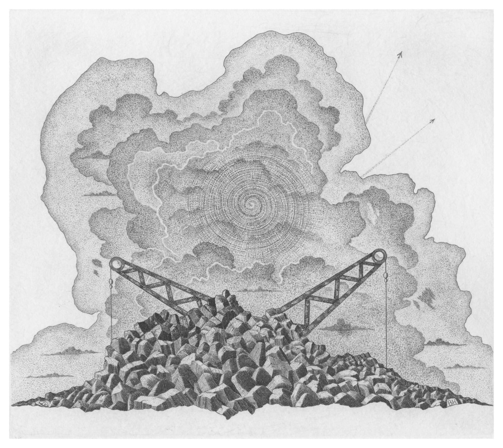 Brian Hanscomb RE, Quarry & Stormclouds