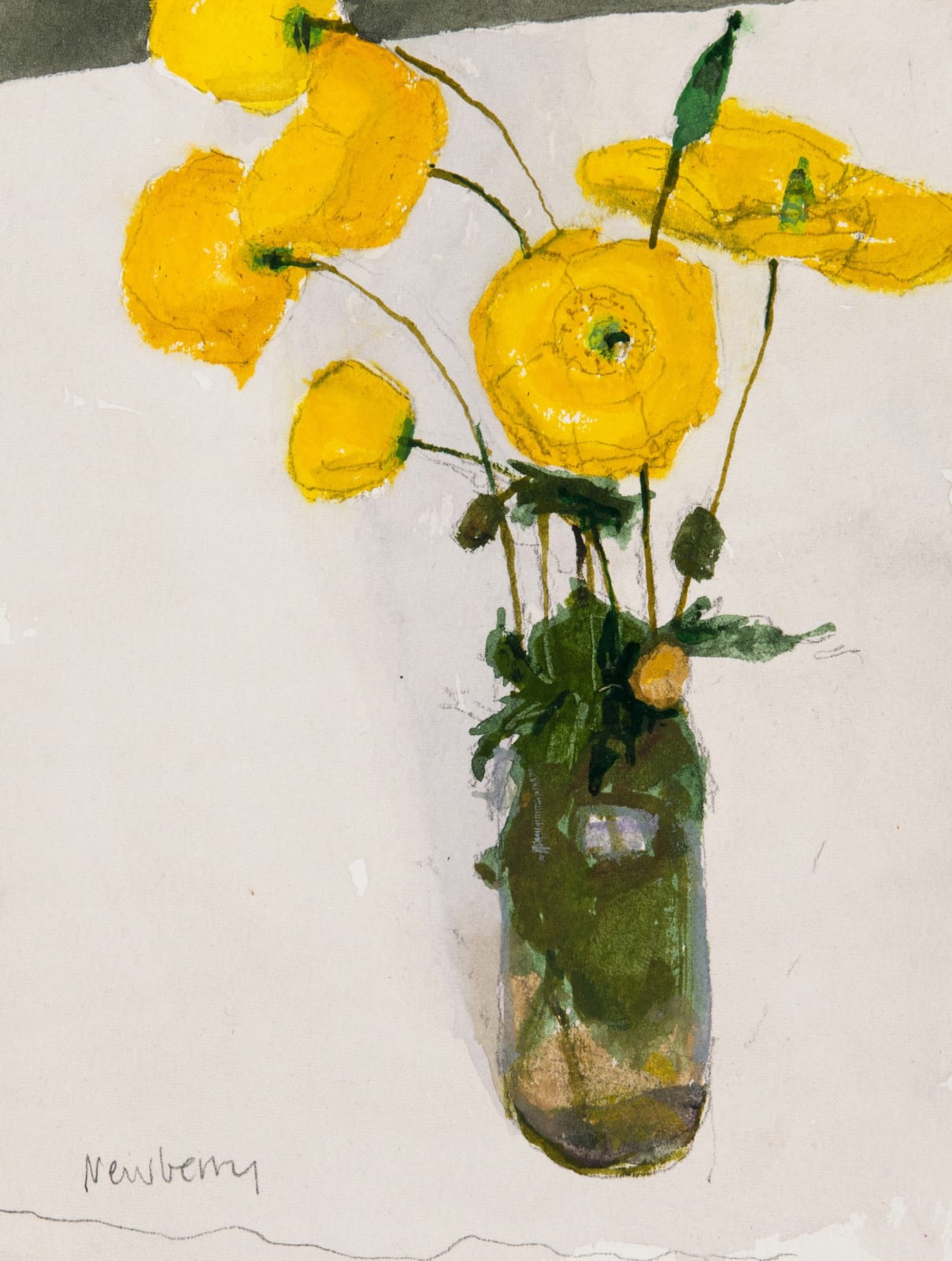 John Newberry RWS, Yellow Poppies