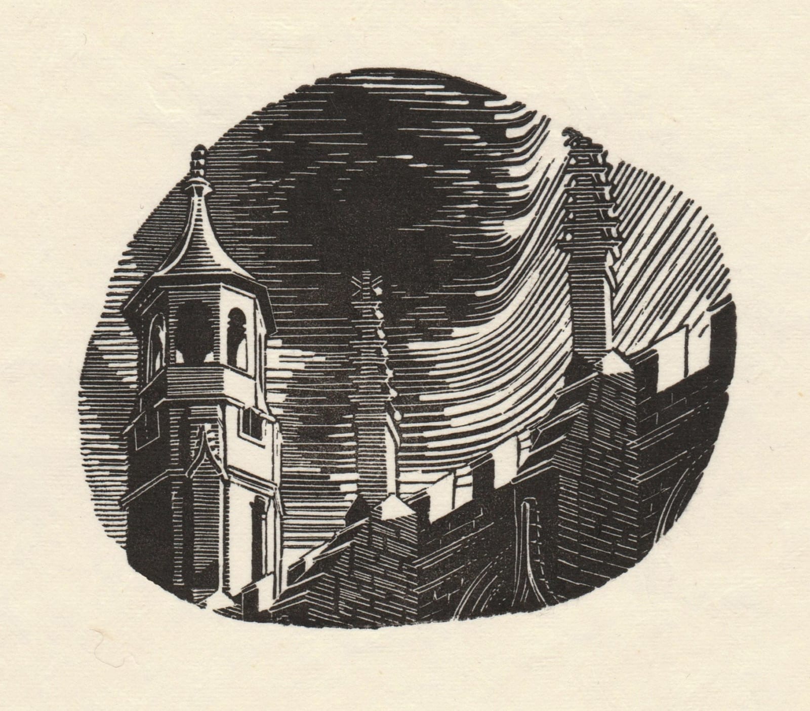 Anne Desmet RA RE, Church and Thunder Cloud