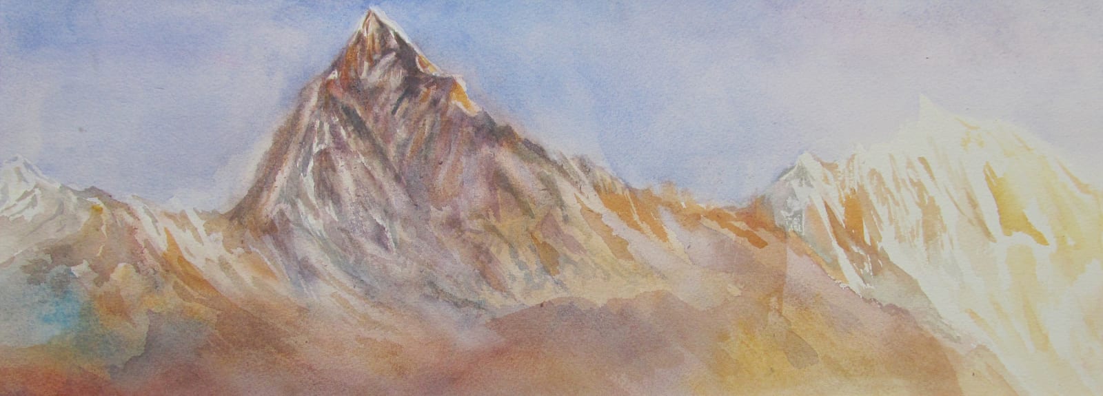 Neil Pittaway RWS RE, Mount Machapuchare in the Annapurnas, Nepal