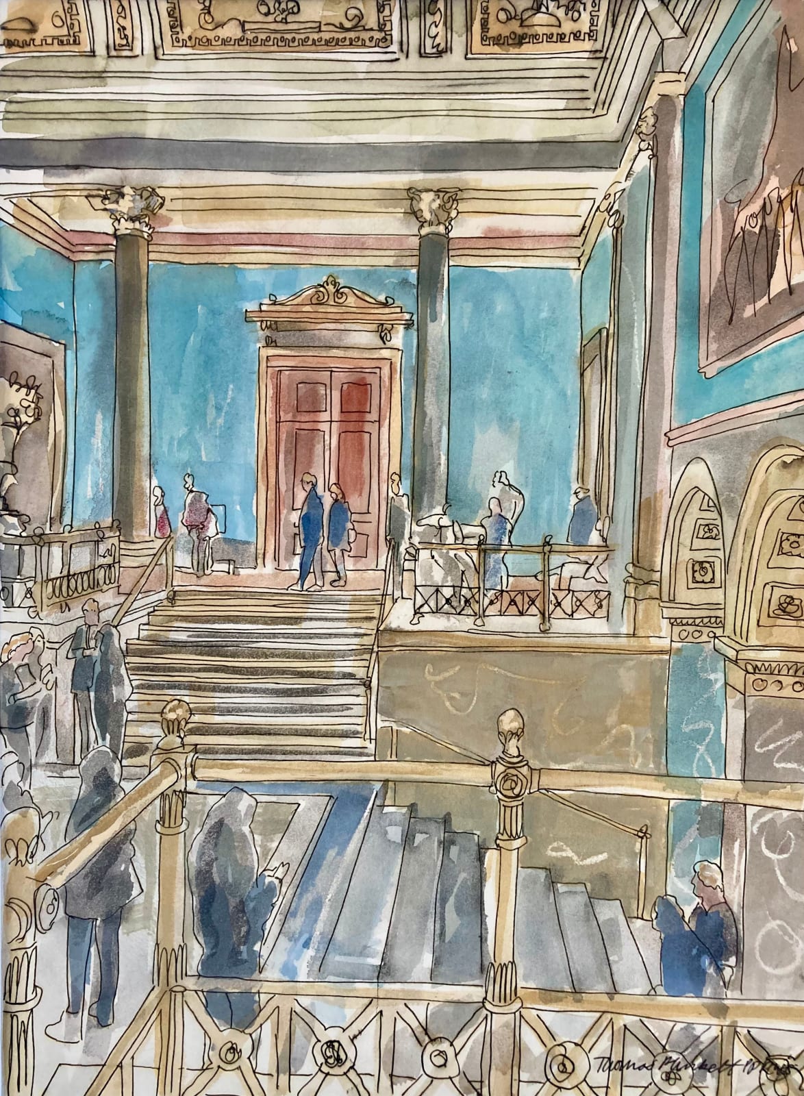 Thomas Plunkett PPRWS Hon. RE, National Gallery Interior