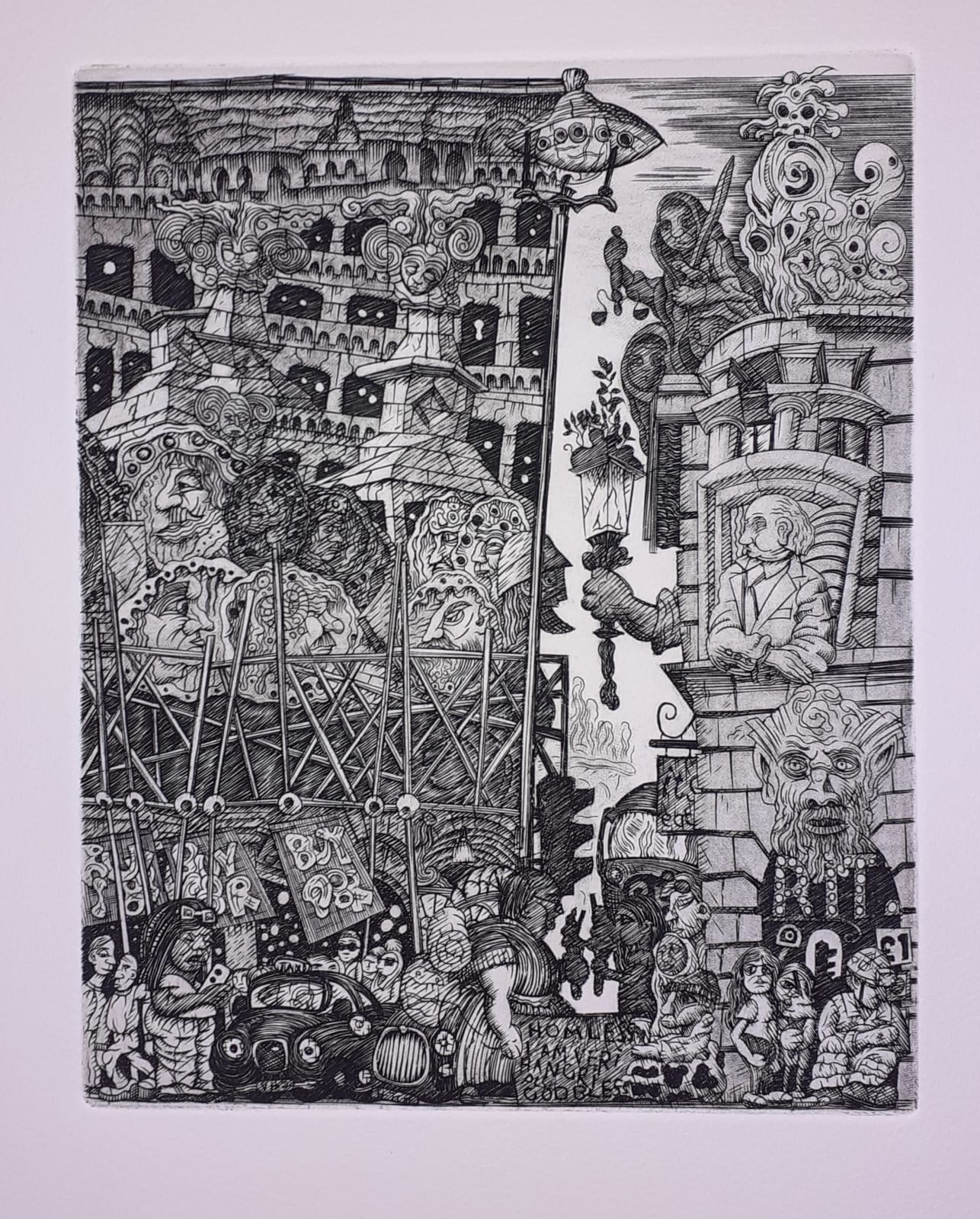 Brendan Hansbro ARE, Stone Faces, Piccadilly, London, 2023