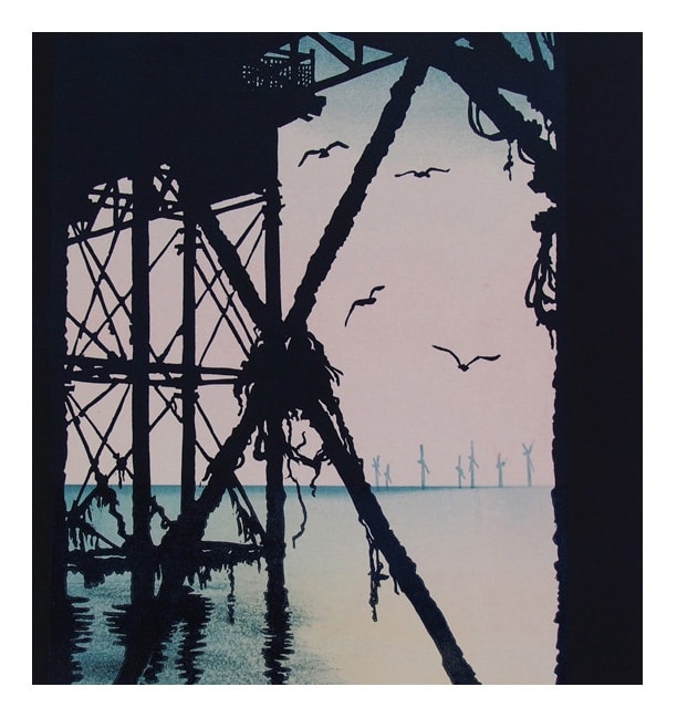 Janet Brooke RE, From under the Pier