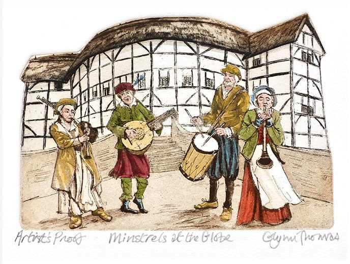 Glynn Thomas RE, Minstrels at The Globe