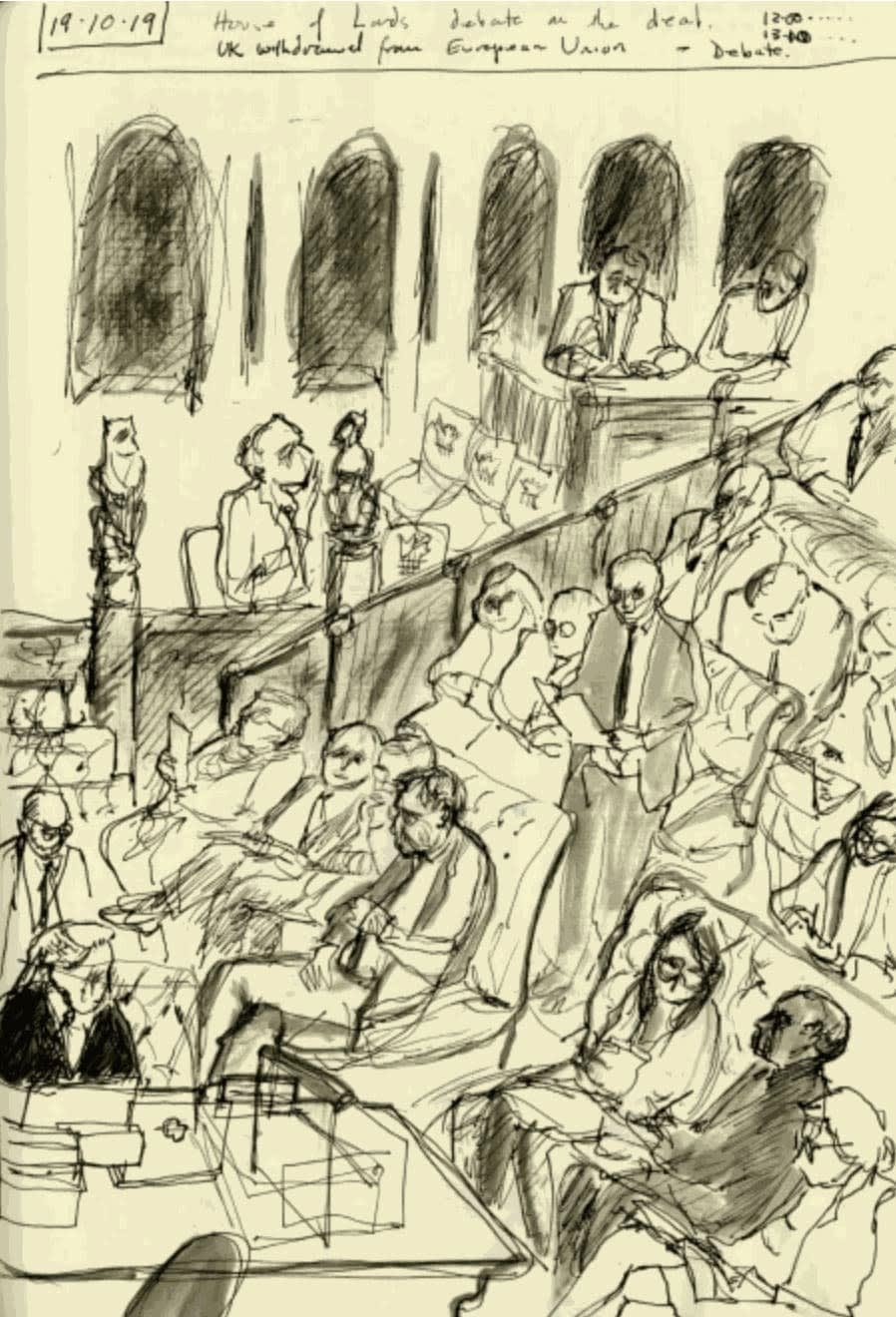 Julia Midgley RWS RE, House of Lords - European Withdrawal Debate