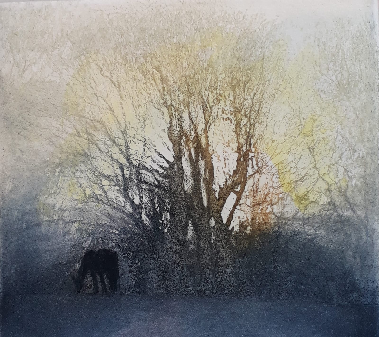 Jo Barry RE, A Statue in the Iron Light