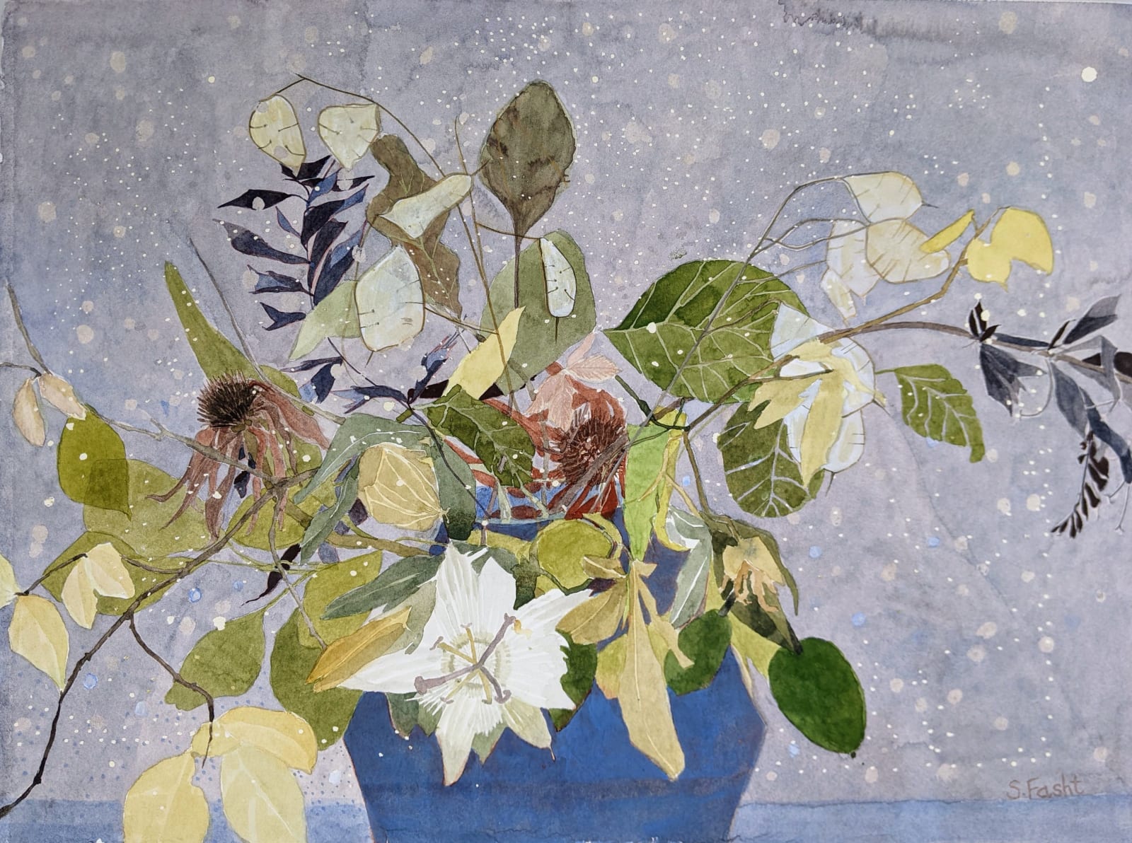 Suzy Fasht RWS, Autumn Stems