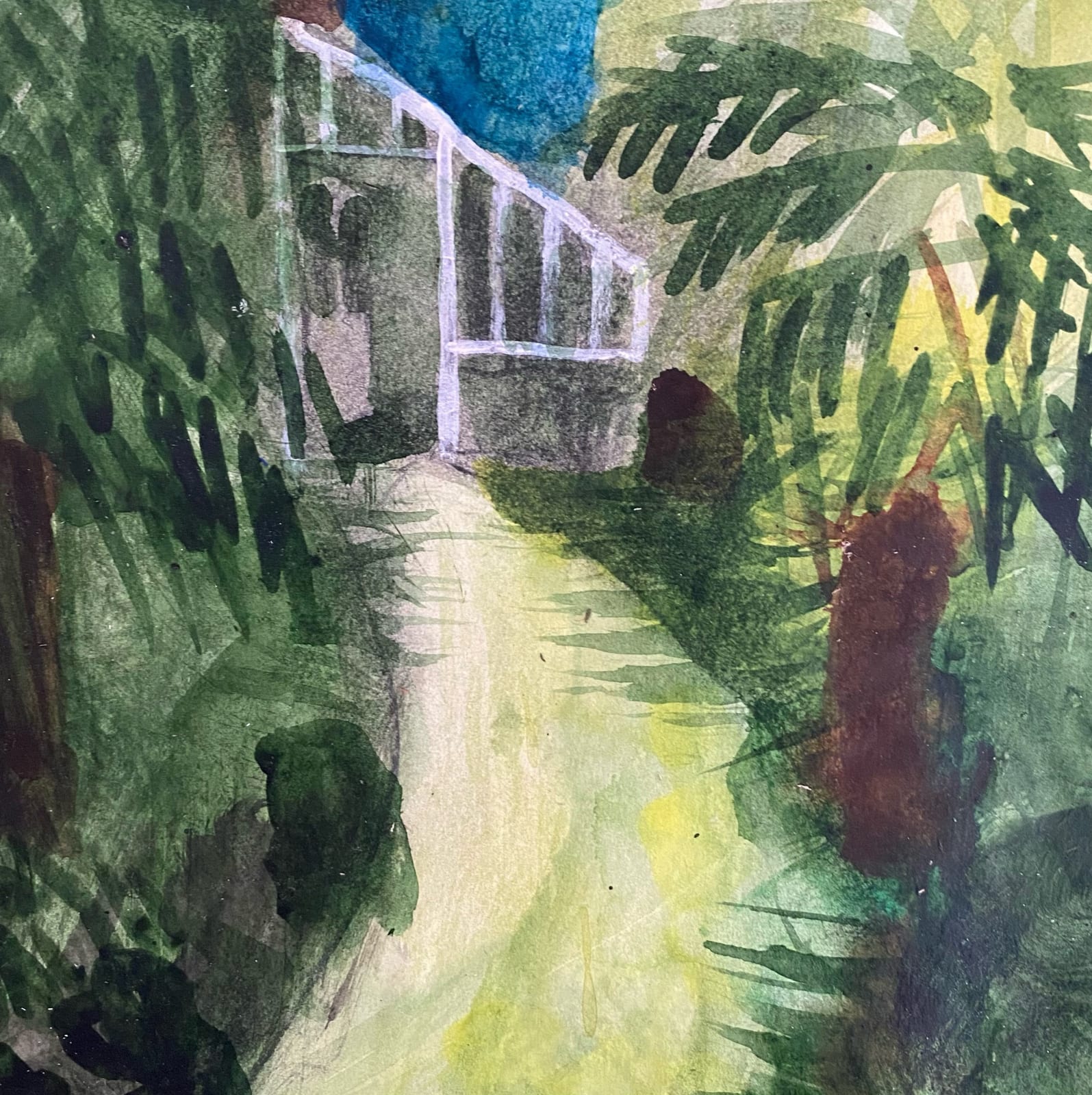 Jill Leman PPRWS Hon. RE, A Quiet Place (Chelsea Physic Garden)