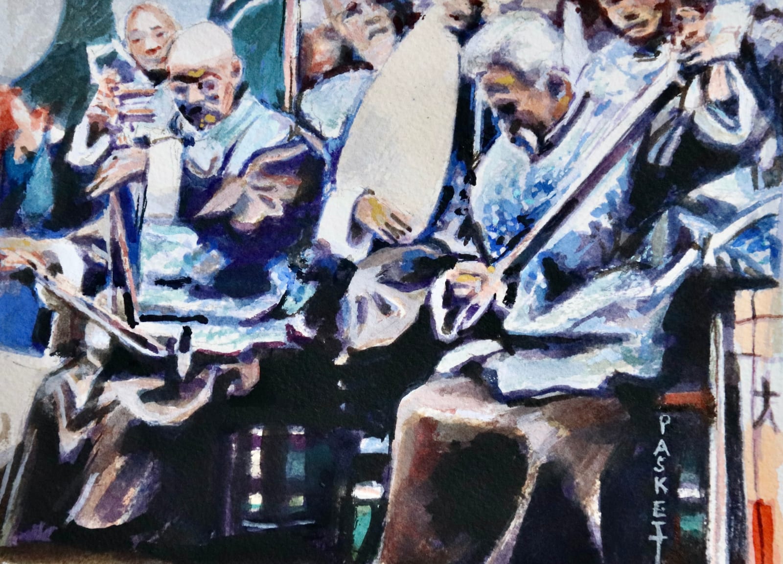 David Paskett PPRWS Hon. RE, Naxi Orchestra.