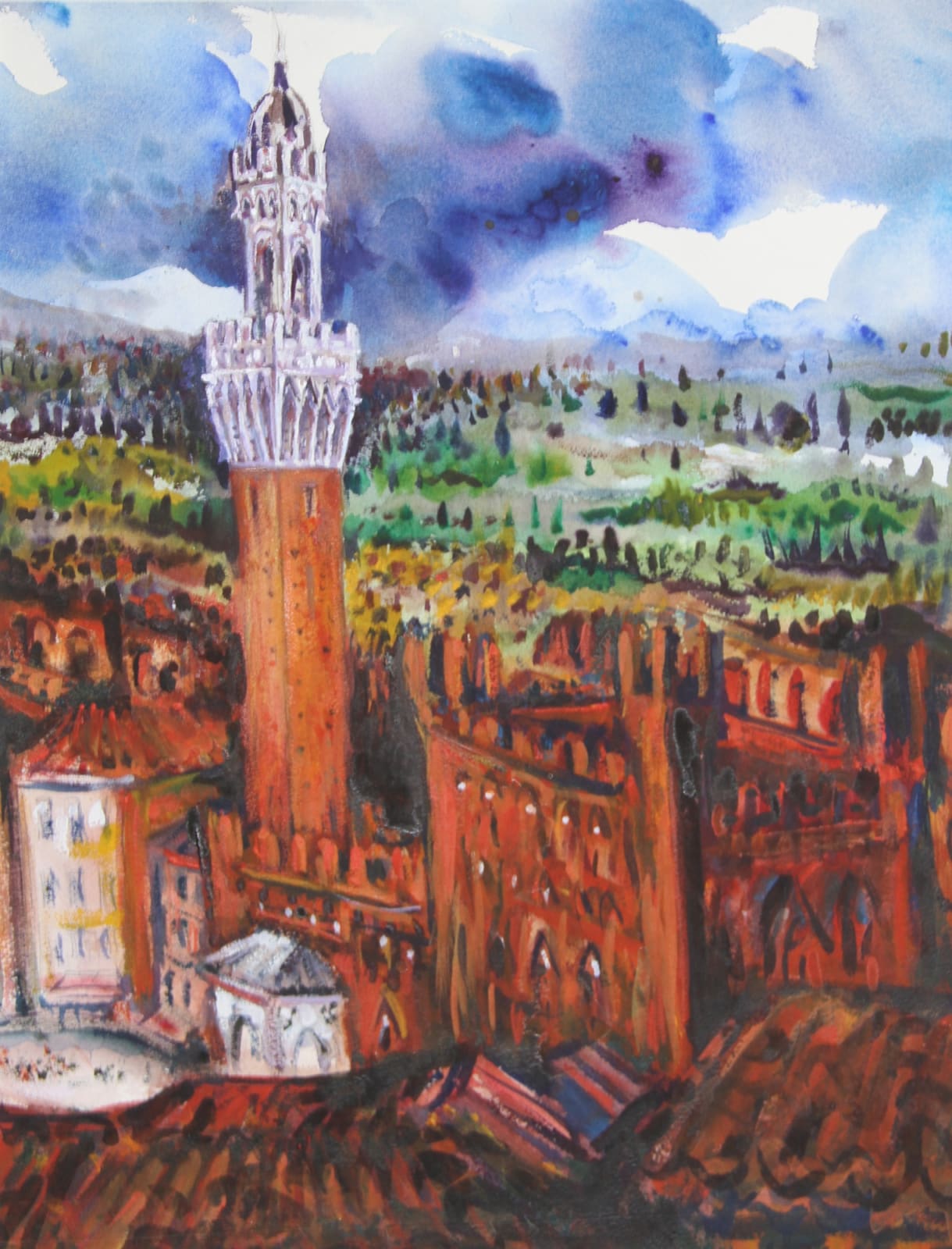 Neil Pittaway RWS RE, Sienna, Tuscany