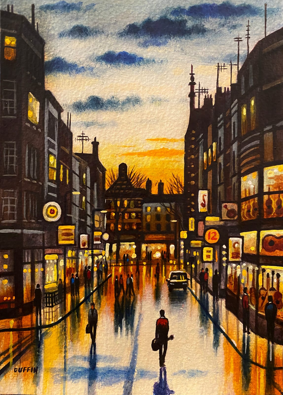 John Duffin RWS, Tin Pan Alley - Denmark Street, London