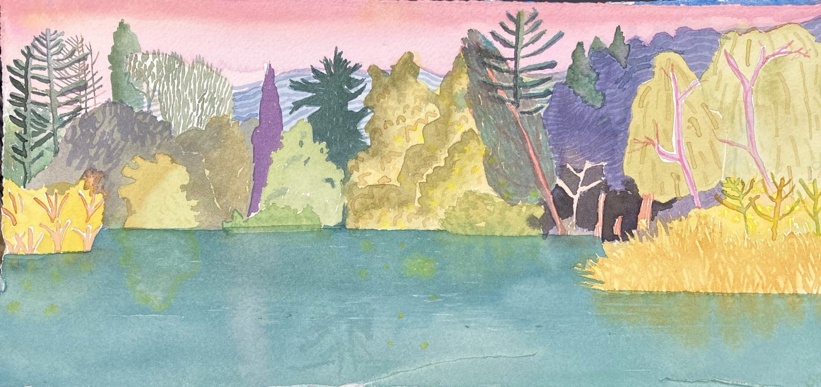 Suzy Fasht RWS, Stover Lake, Early Autumn