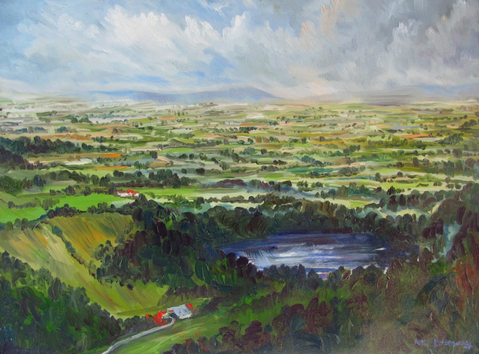 Neil Pittaway RWS RE, View from Sutton Bank and Lake Gomire, North Yorkshire