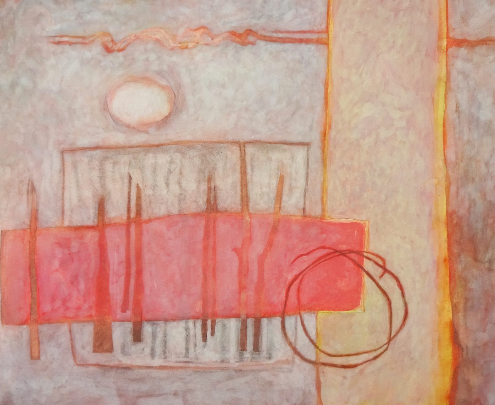 Sarah Holliday RWS, Low Sun in Winter Woods