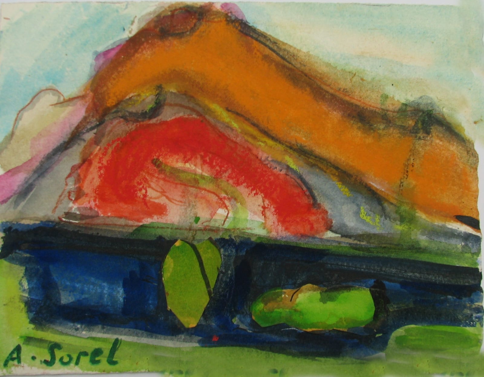 Agathe Sorel RWS RE, Red Hill in the Morning