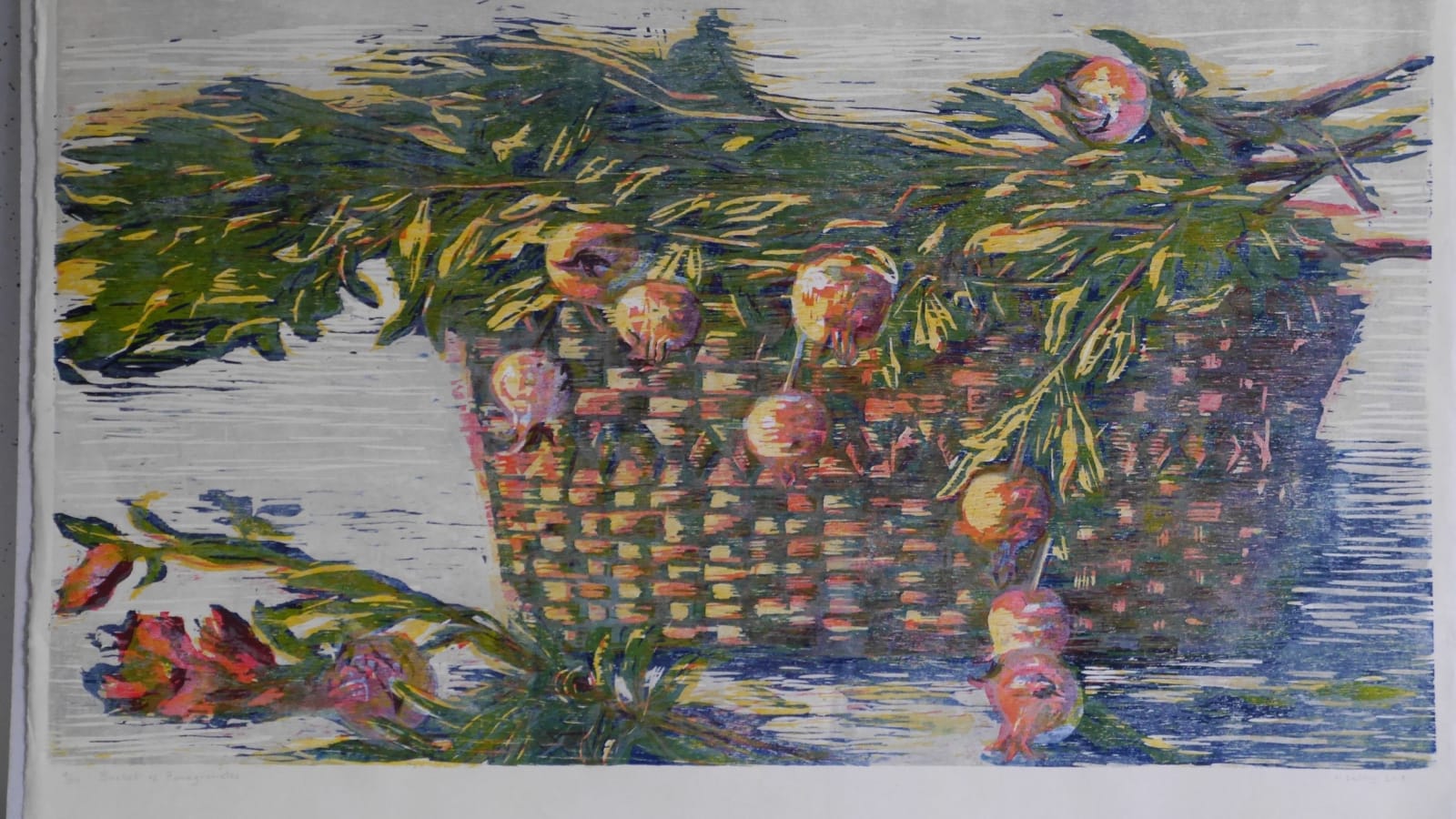 Hilary Daltry RE, Basket of Pomegranates