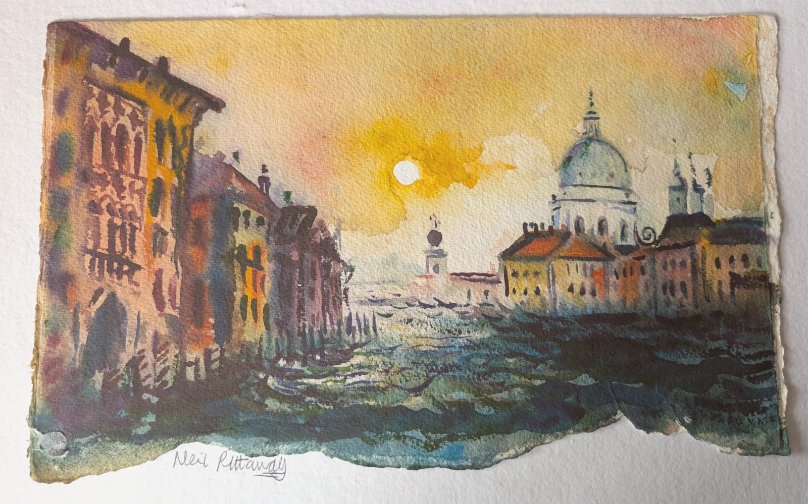 Neil Pittaway RWS RE, Early Morning on the Grand Canal Venice