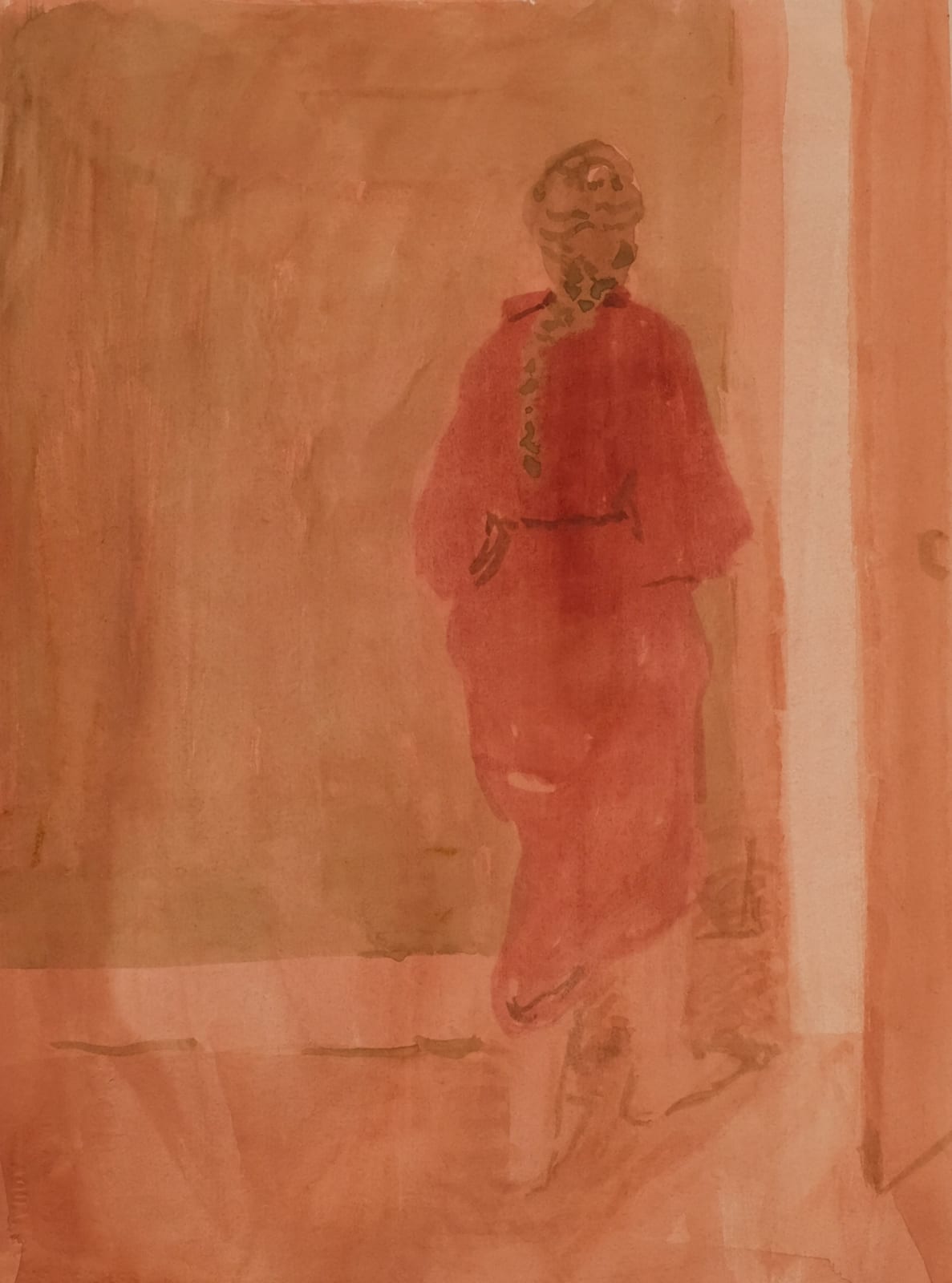 Caroline Cornelius ARWS, Red Robe