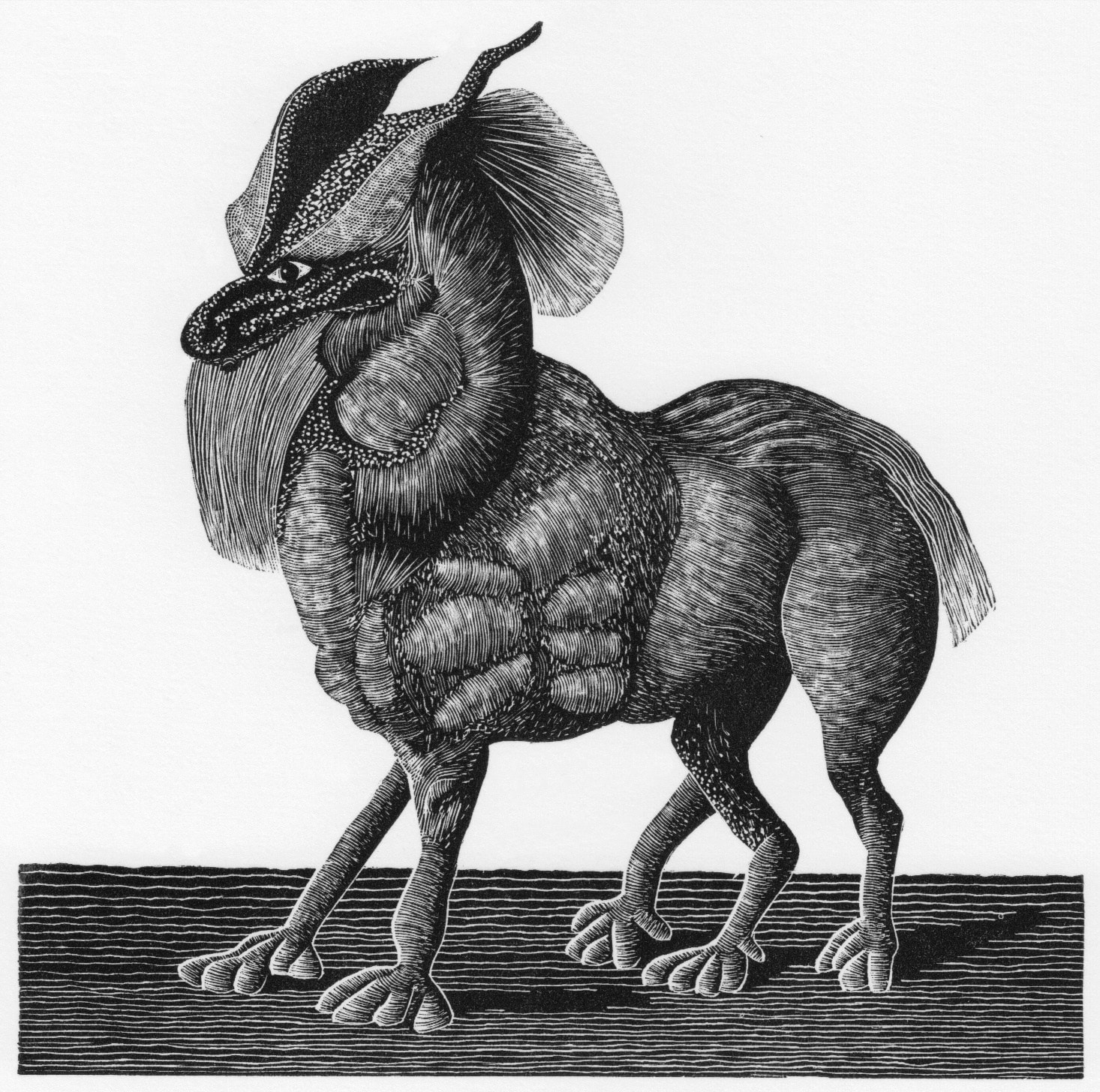 Leonie Bradley RE, Text Prompt: A General History of Quadrupeds V, 2024