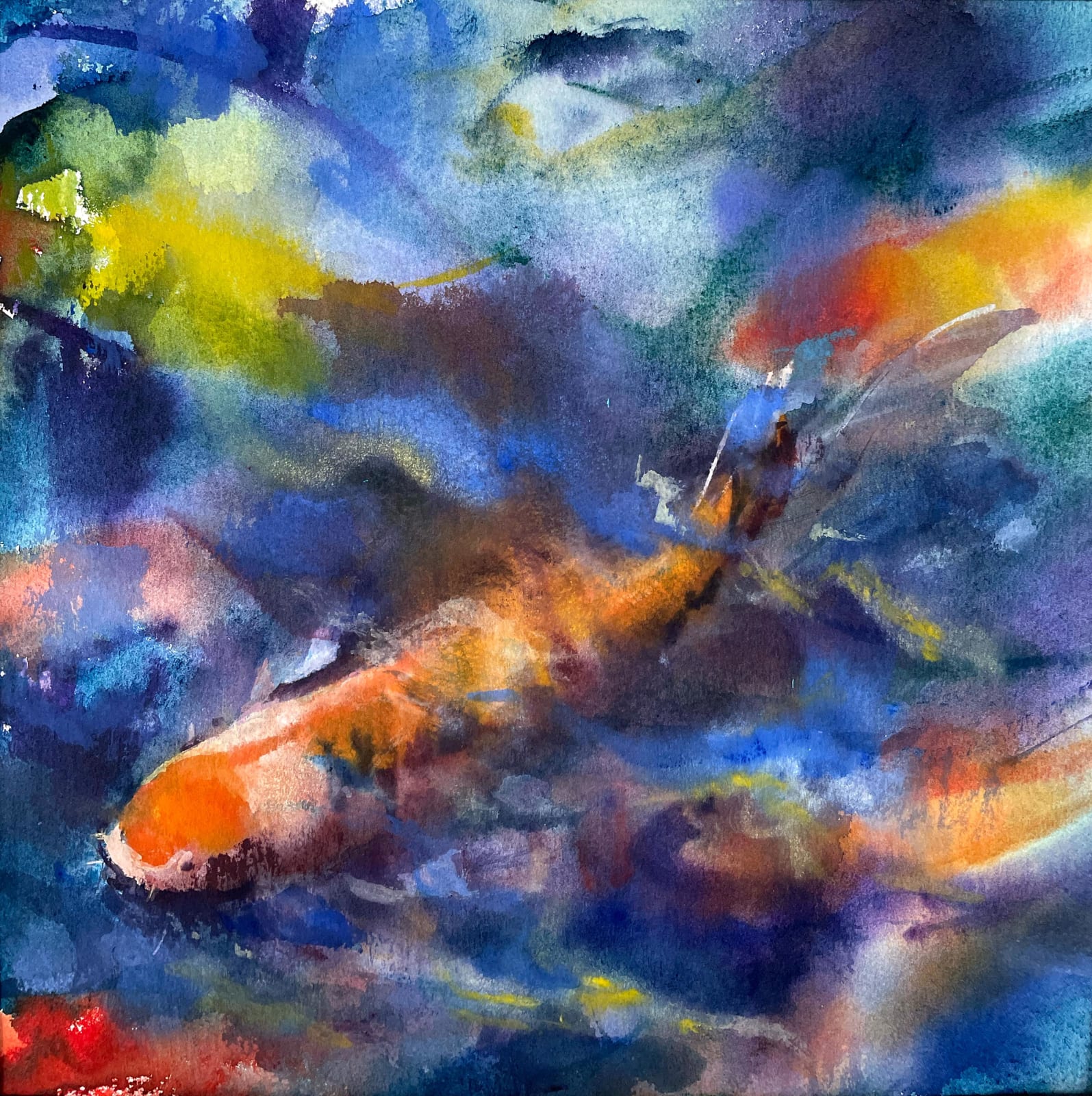 Francis Bowyer PPRWS Hon. RE, The Friendly Koi