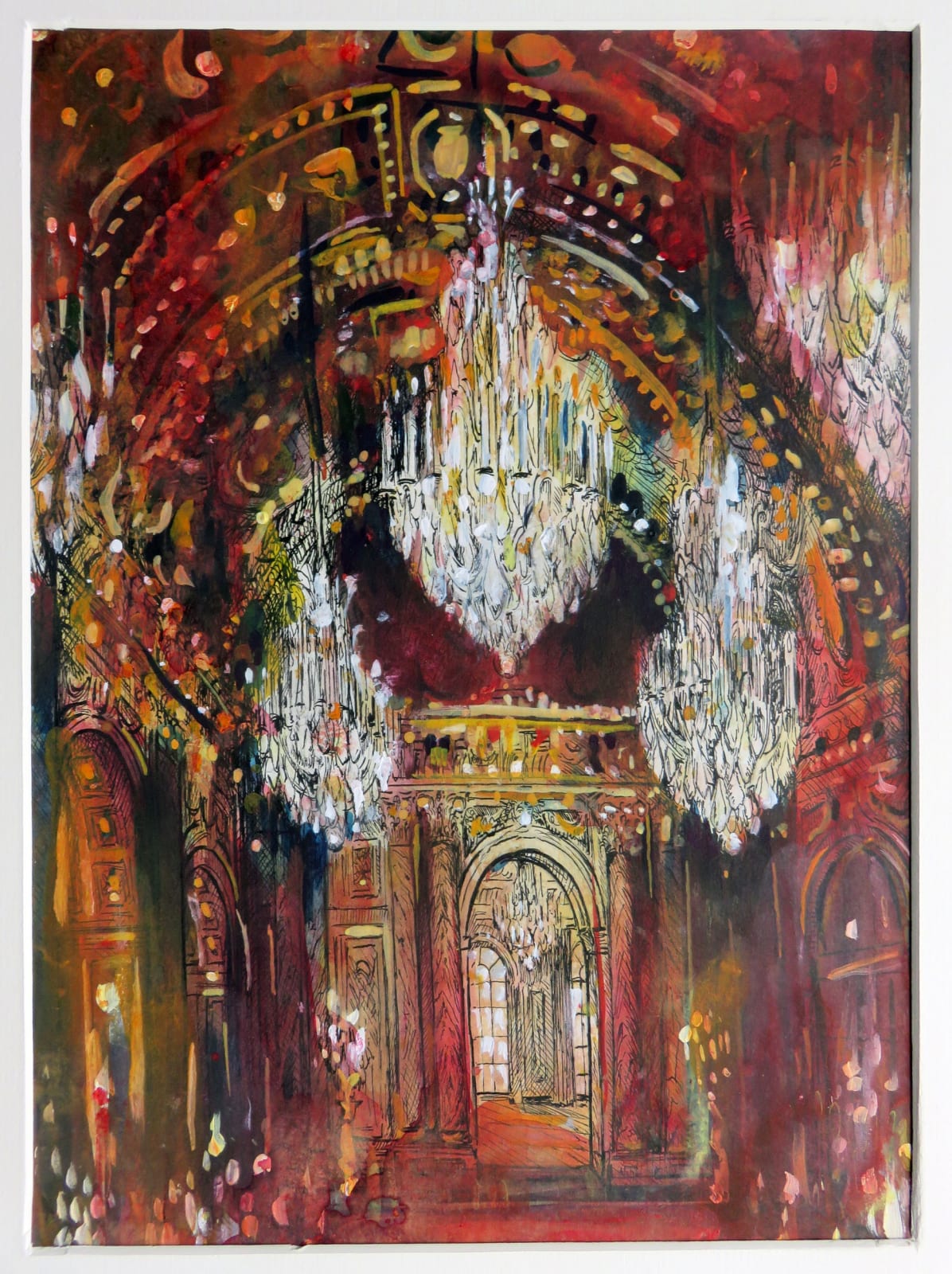 Neil Pittaway RWS RE, Hall of Mirrors, Versailles near Paris