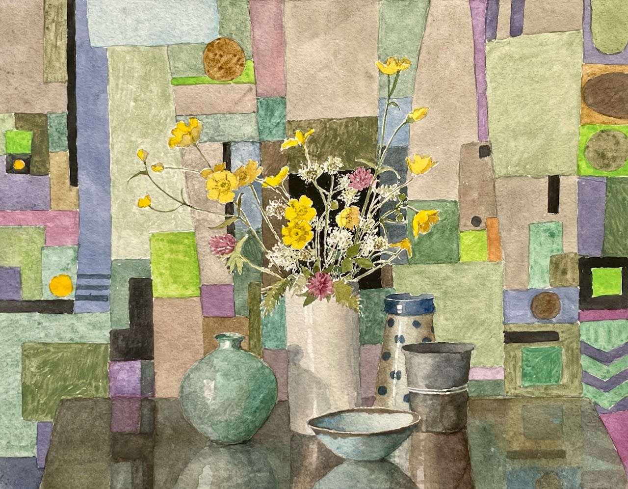 Annie Williams RWS RE, Buttercups and Clover