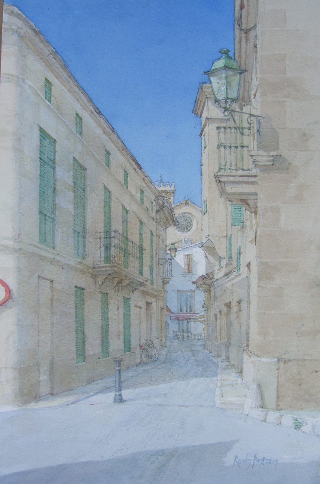 Dennis Roxby Bott RWS, Street in Polenca, Majorca