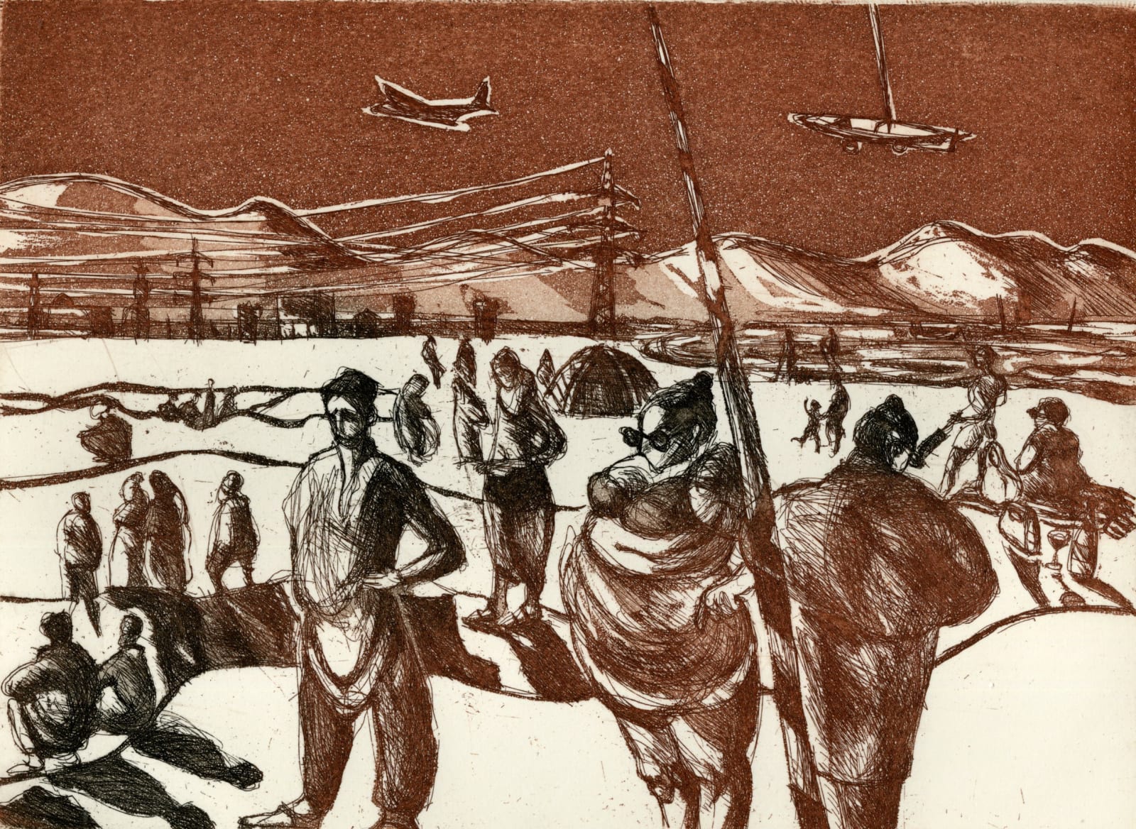 Julia Midgley RWS RE, Getting Heated