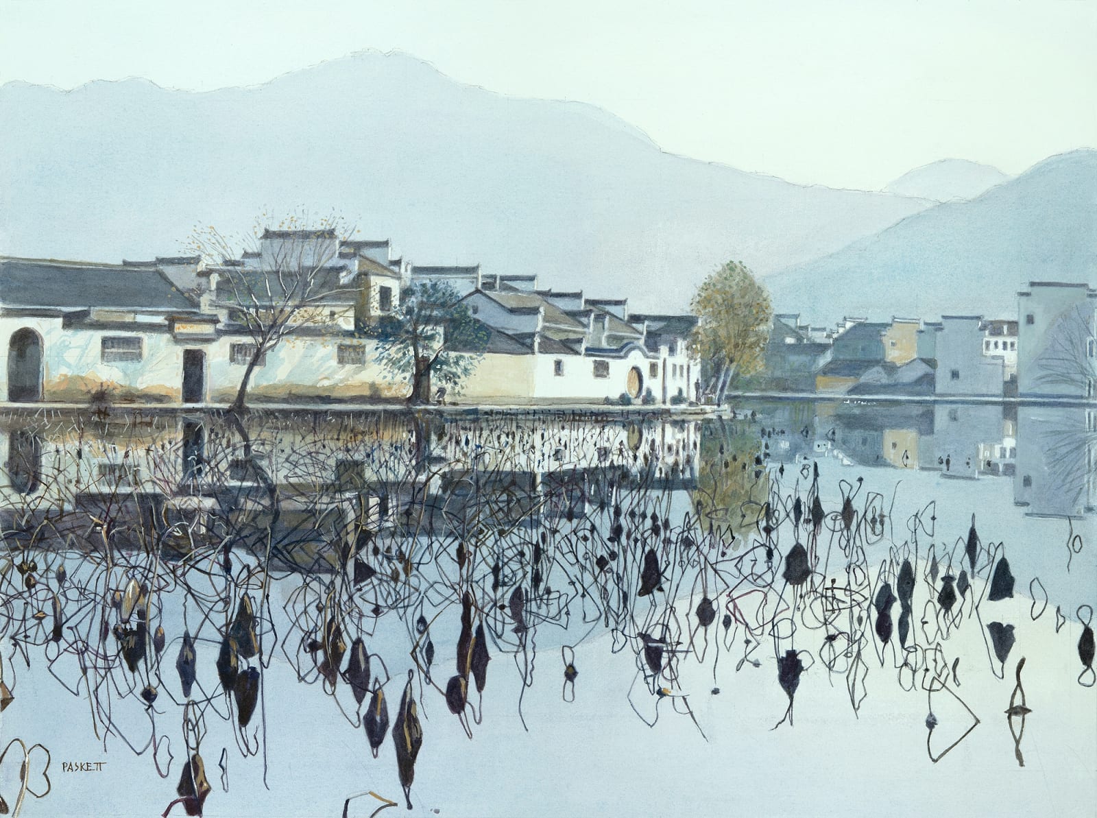 David Paskett PPRWS Hon. RE, Lotus Pond, Hong Cun