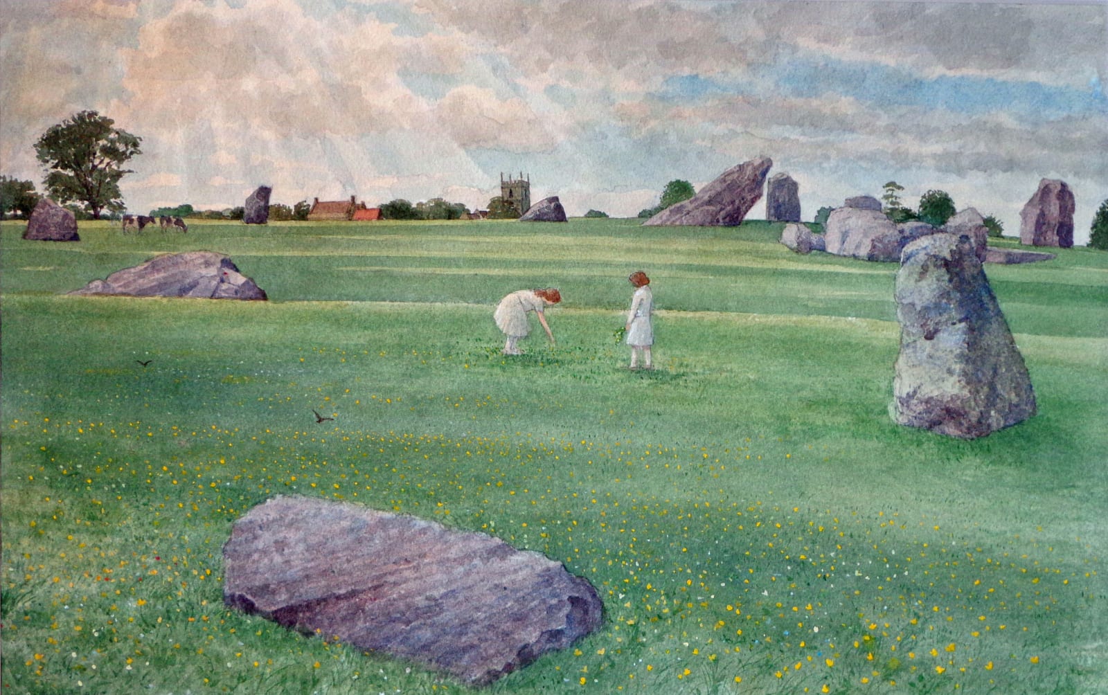 David Payne RWS, Gathering Flowers, Stanton Drew