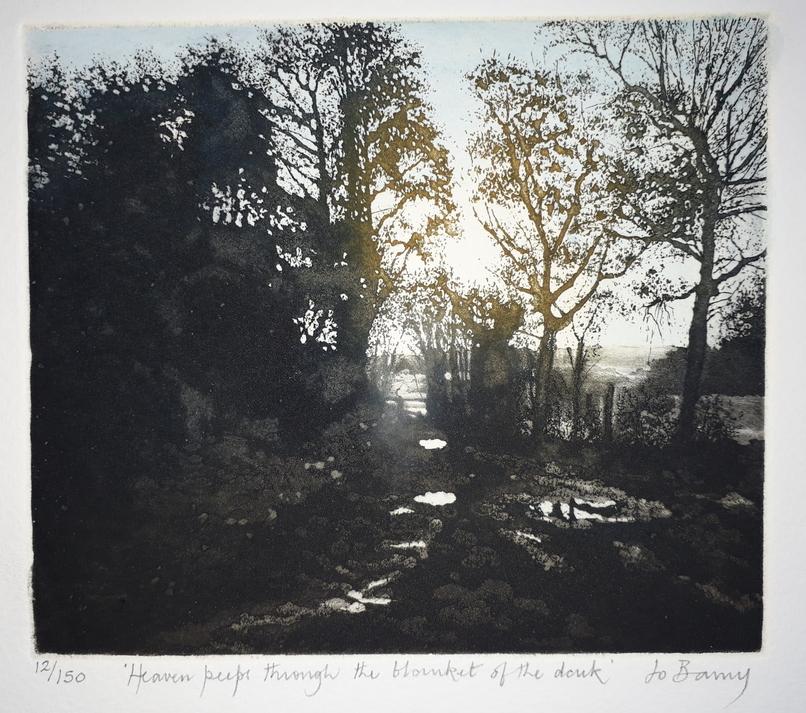 Jo Barry RE, Heaven Peeps Through the Blanket of the Dark