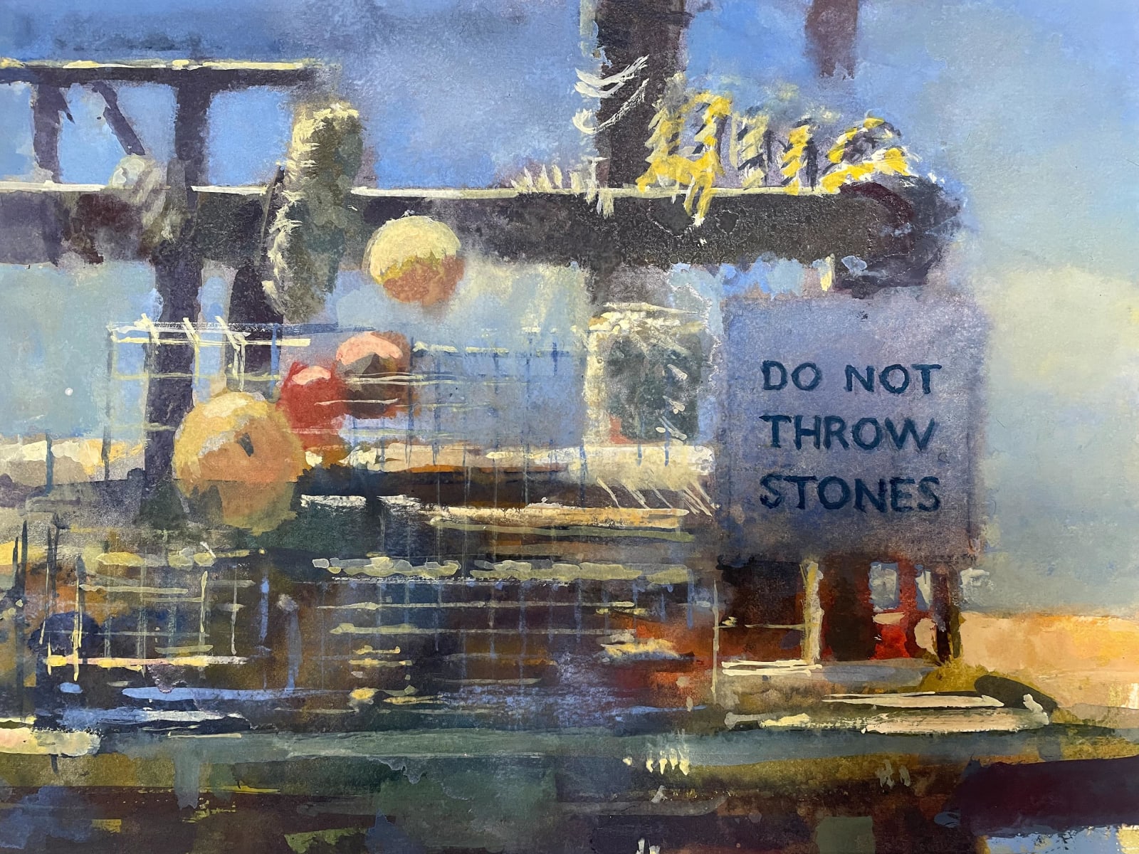 Francis Bowyer PPRWS Hon. RE, Do not Throw Stones