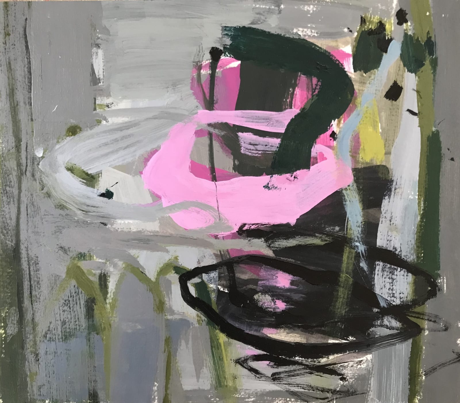 Jane Lewis RWS, On Hampstead Pond